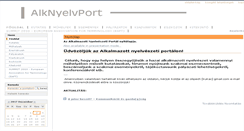 Desktop Screenshot of alknyelvport.nytud.hu